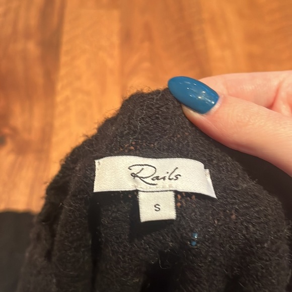 Rails Woman’s Perci Black Stripe Multi Sweater Size S - Picture 4 of 5